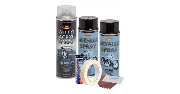 Kit Complet Reparatie Si Vopsire Jante Culoare Negru Metalizat, V2 Popular