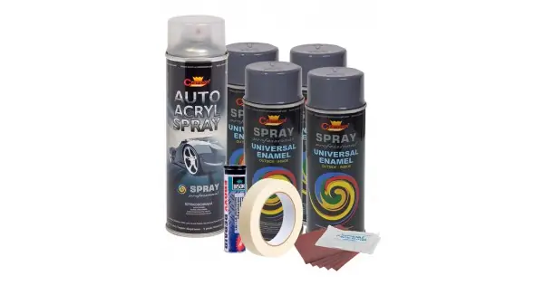Kit Complet Reparatie Si Vopsire Jante Culoare Gri Inchis, V4 Premium