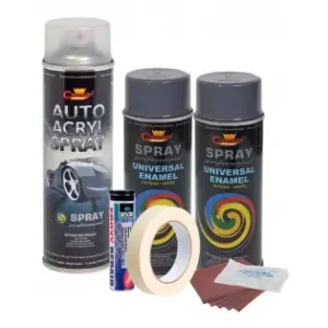 Chilipir Kit Complet Reparatie Si Vopsire Jante Culoare Gri Inchis, V2
