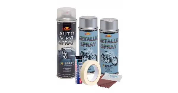 Kit Complet Reparatie Si Vopsire Jante Culoare Argintiu Metalizat, V2 Super ofertă