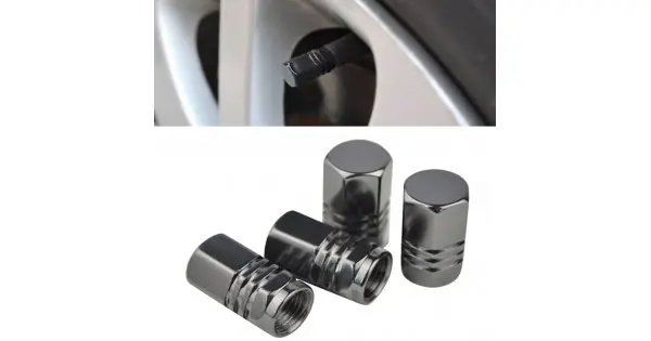 Set Capacele Auto Pentru Ventil Hexagon Negru 4 Buc Cumpără online