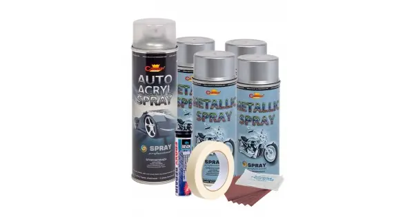 Kit Complet Reparatie Si Vopsire Jante Culoare Argintiu Metalizat, V4 Livrare gratuită