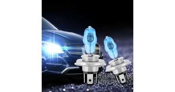 Ofertă limitată Set 2 Becuri Halogen H4 - P43 "Hod Hi-Power", Putere 90/100W, Lumina Alba 5000K, 12V, Imitatie Xenon, Cu Mufe Ceramice