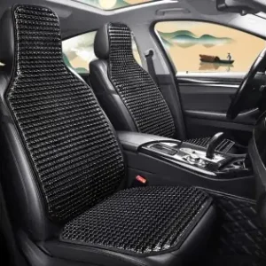 Husa Premium Pentru Scaun Auto Cu Bile De Masaj Din Lemn, Dimensiune 122 X 42 Cm, Culoare Negru Chilipir