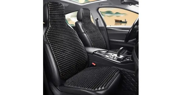 Husa Premium Pentru Scaun Auto Cu Bile De Masaj Din Lemn, Dimensiune 122 X 42 Cm, Culoare Negru Chilipir