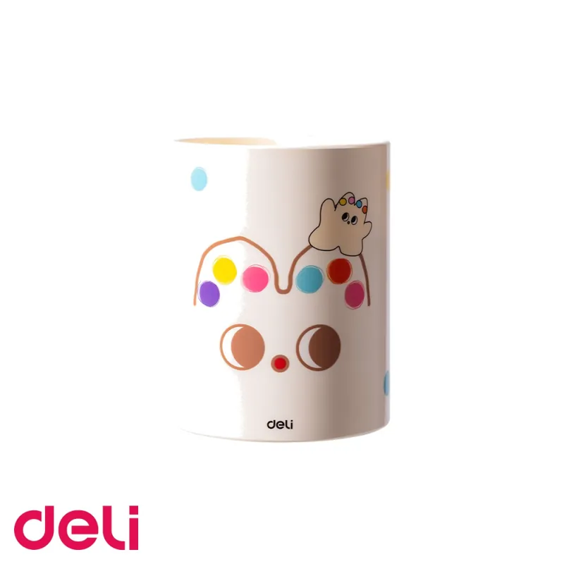 Suport instrumente de scris Deli Z450, plastic ABS alb, organizator pixuri si creioane pentru birou Plată securizată
