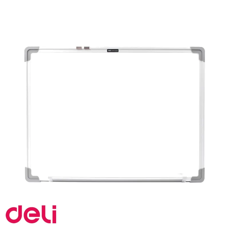 Tabla whiteboard magnetica Deli, 45x60 cm, suprafata scriere si afisare, pentru birou si sala de clasa Cel mai bun preț