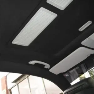 Livrare gratuită Material Pentru Reconditionare Plafon Auto, Material Textil Cu Spate Buretat, Culoare Neagra, Dimensiune 2M X 1,50M