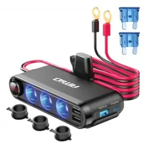 Preț redus Dispozitiv Auto Premium 3In1, Splitter Bricheta, Incarcator Usb/Usb-C, Voltmetru Digital, Alimentare 12V-24V