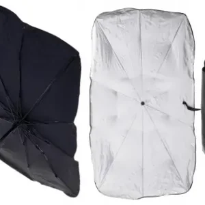 Parasolar Auto Tip Umbrela Pentru Parbriz, Dimensiune 78 X 130 Cm, Culoare Neagra Reducere extra