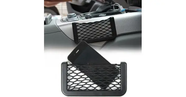Cumpără acum Organizator De Tip Buzunar Din Plasa Elastica Cu Rama Plastic, Dimensiune 14,5 X 7 Cm, Culoare Neagra