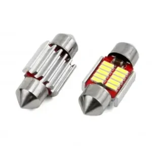 Disponibil imediat Set Becuri Auto Cu Led Canbus Sofit Compatibil C5W 10 Smd 31Mm Alb 12/24V, Destinat Competitiilor Auto Sau Off-Road