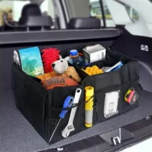 Ofertă exclusivă Organizator Portbagaj Auto Cu 9 Buzunare, 55 X 38 X 26Cm, Culoare Neagra