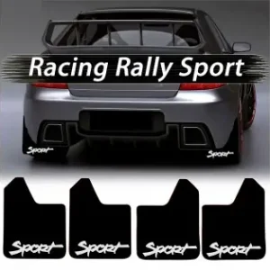 Super ofertă Set 4 Aparatori Noroi Sport Din Cauciuc Pentru Autoturisme, Universale,Model Sport, Dimensiune 30 X 23Cm