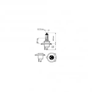 Bec Far H4 P43T 60/55W 12V VIsion (Cutie) Philips Reduceri