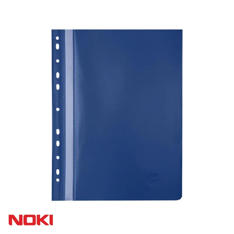 Cel mai bun preț Set 10 dosare plastic cu sina si multiperforatii Noki, bleumarin, format A4, pentru arhivare documente
