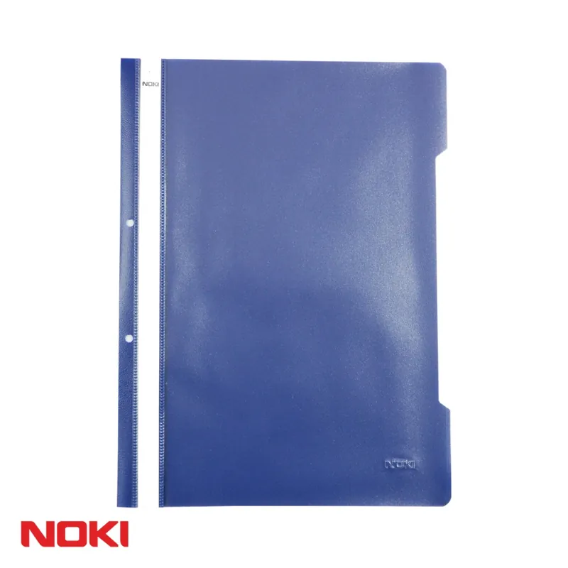 Set 10 dosare plastic cu sina si gauri Noki, format A4, culoare bleumarin, pentru organizare documente Retur gratuit