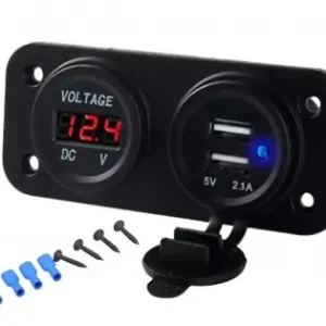 Panou Electric Suplimentar Impermeabil Pentru Vehicule Off Road, Atv, Ssv, Tensiune 12-24V, 2 X Usb Si Voltmetru Ofertă de sezon