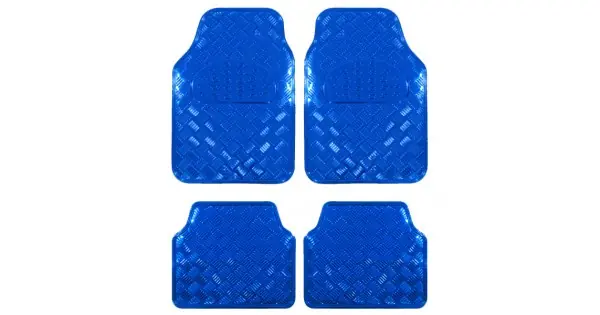 Cumpărături sigure Covorase Auto Universale, Model Diamond, Culoare Crom Albastru