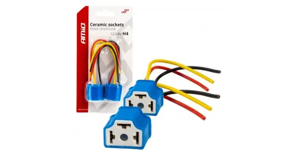Preț redus Set 2 Mufe Ceramice Soclu H4, Rezistente Termic, 12-24V