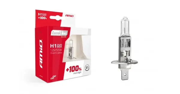 Set Becuri Cu Halogen H1 12V 55W Lumitec Silver + 100% Duo Box Ofertă