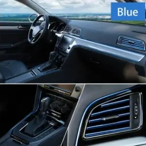 Banda Decor Interior Crom Tuning, 5M, Albastru Transport gratuit