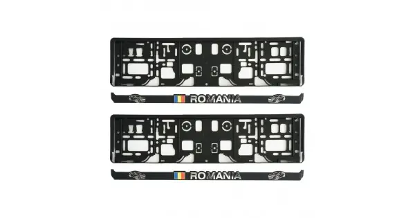 Super ofertă Suport Numar Inmatriculare Mega Drive Romania Set 2 Buc