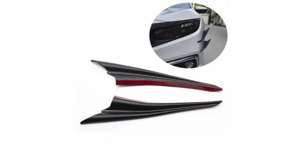 Disponibil imediat Set 2 Aripioare Ornamentale Bara Tuning, Model Shark, Finisaj Carbon