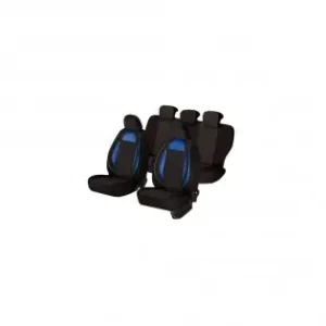 Disponibil imediat Set Huse Scaun Racing Negru - Albastru