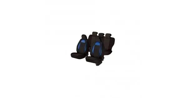 Disponibil imediat Set Huse Scaun Racing Negru - Albastru