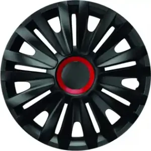 Set Capace Roti 15` Negre Cu Inel Rosu Royal Promoție