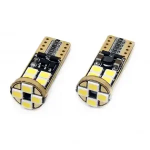 Bestseller Set Becuri Auto Cu Led Canbus Compatibil T10E W5W 12 Smd Alb 12/24V, Destinat Competitiilor Auto Sau Off-Road