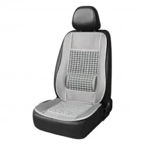 Chilipir Husa Scaun Auto Cu Bile De Masaj Si Suport Lombar, Dimensiuni 110 X 46 Cm, Culoare Gri