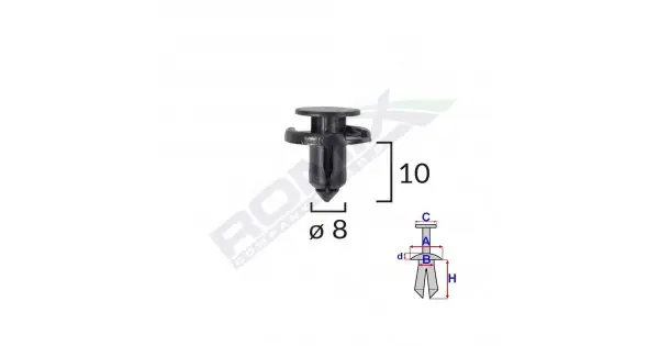 Ieftin Clips Fixare Pentru Nissan/toyota/lexus/suzuki 8X10Mm - Negru Set 10 Buc