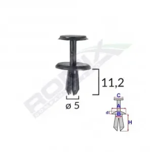 Mai ieftin Clips Fixare Pentru Mercedes 5X11.2Mm - Negru Set 10 Buc