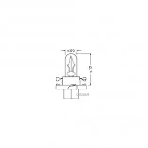 Ofertă de sezon Bec Bord Bx8.4D Soclu Bej 12V 1.5W Set 10 Buc Osram