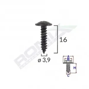Discount Surub Universal Fixare Negru 3.9X16Mm Set 25 Buc