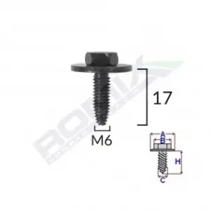 Bestseller Surub Fixare Elemente Exterior Pentru Peugeot, Citroen 6X17Mm Set 5 Buc