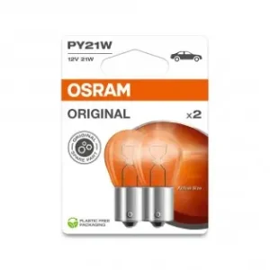 Chilipir Set 2 Becuri 12V Py21W Original Blister Osram