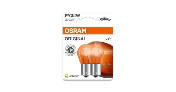 Chilipir Set 2 Becuri 12V Py21W Original Blister Osram