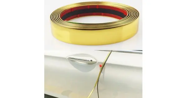 Super ofertă Rola Ornament Autoadeziv, 10Mm X 15M, Culoare Crom Gold