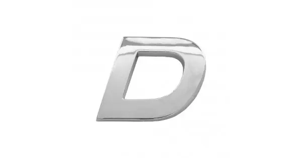Ornament Auto 3D. Litera D. 26 Mm. Cromat Ofertă exclusivă