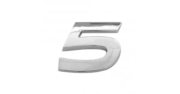 Ornament Auto 3D. Cifra 5. 26 Mm. Cromat Reducere extra