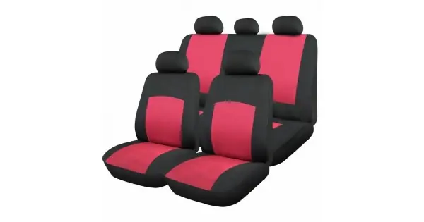 Huse Scaun Auto, 9 Piese, Universale, Culoare Rosu-Negru Cumpără acum