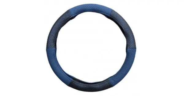 Husa Volan Piele Naturala Perforata Albastru 37-39 Cm Mega Drive Ofertă limitată
