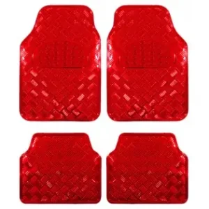 Covorase Auto Universale, Model Diamond, Culoare Crom Rosu Livrare expres