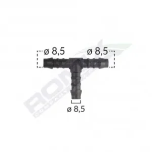Conector Furtun Teu Universal 8.5Mm - Negru Set 5 Buc Ultima șansă