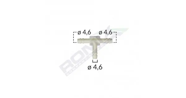 Conector Furtun Teu Universal 4.6Mm - Alb Set 10 Buc Ofertă