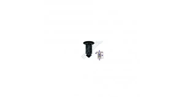 Noutate Clips Tapiterie Pentru Renault 8.9X21.2Mm - Negru Set 10 Buc