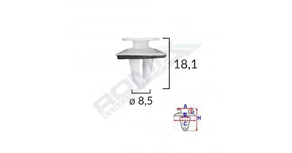 Clips Tapiterie Pentru Mercedes 8.5X18.1Mm Alb - Set 10 Buc Super ofertă